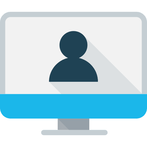 Videocall men communications laptop icon