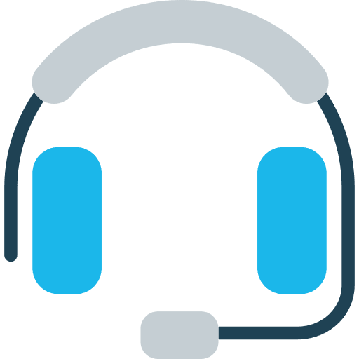 Headset communications electronics customer service icon