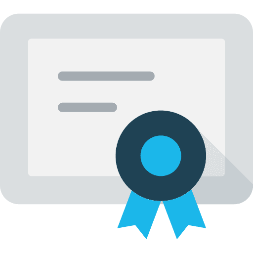 Certificate business and finance patent certificate icon