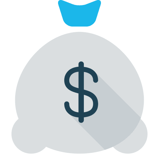 Money bag dollar symbol money business and finance icon