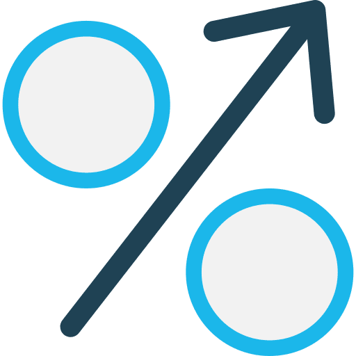 Percentage percent discount signs icon