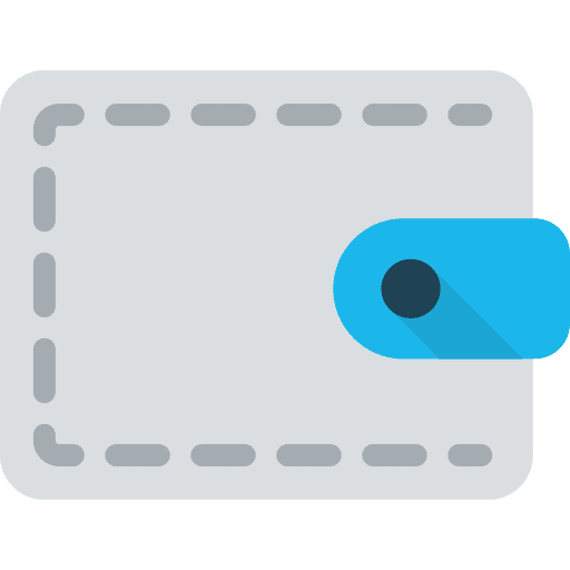 Wallet money card notes icon