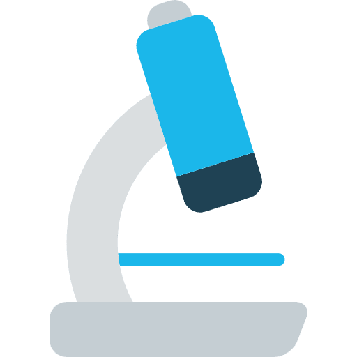 Microscope observation business and finance tools and utensils icon