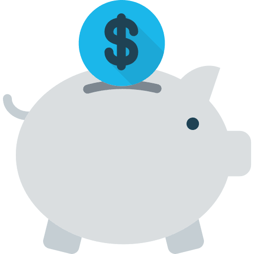 Piggy bank funds coin money icon