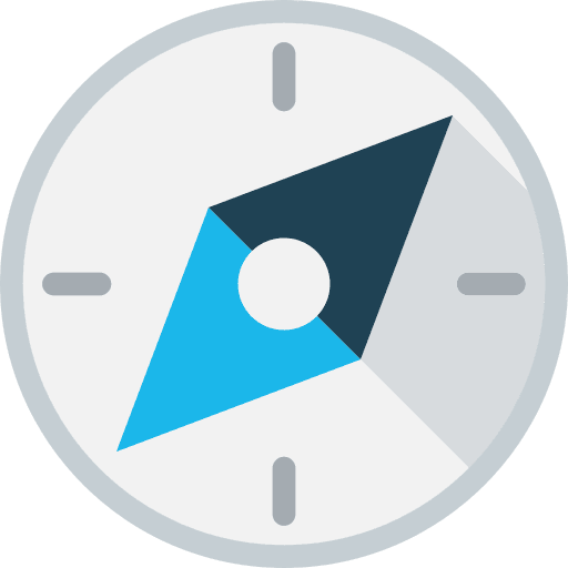Compass business and finance tools and utensils interface icon