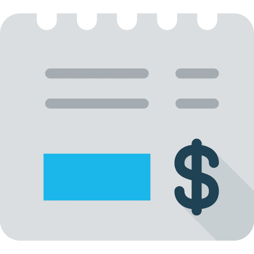 Invoice receipt bill business icon