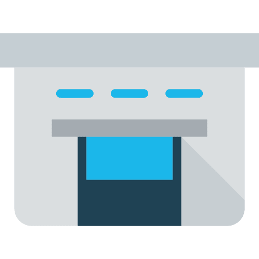 Warehouse factories shipping and delivery warehouse icon
