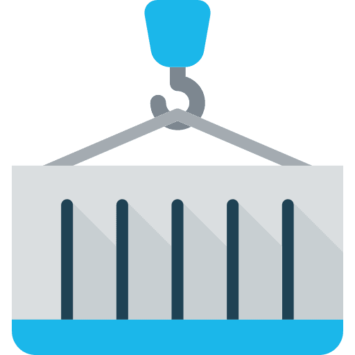 Crane transport delivery container icon