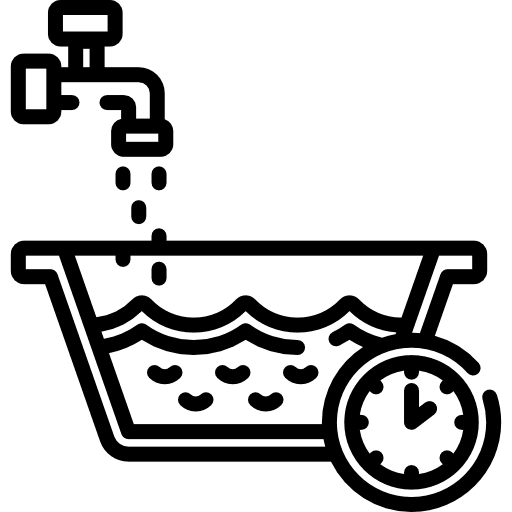 Water soak hot soak clock icon