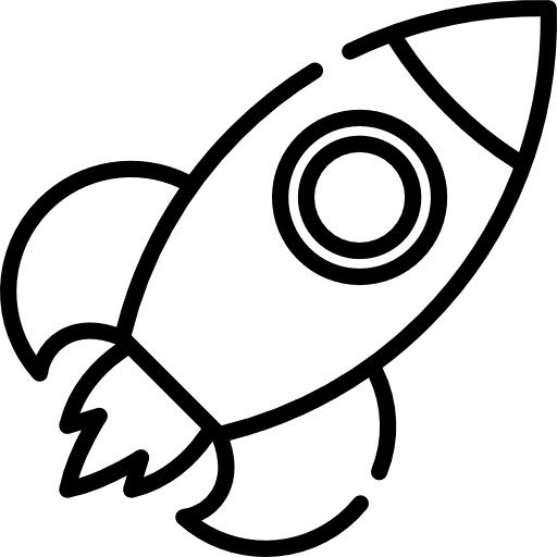 Rocket transportation transport space ship icon