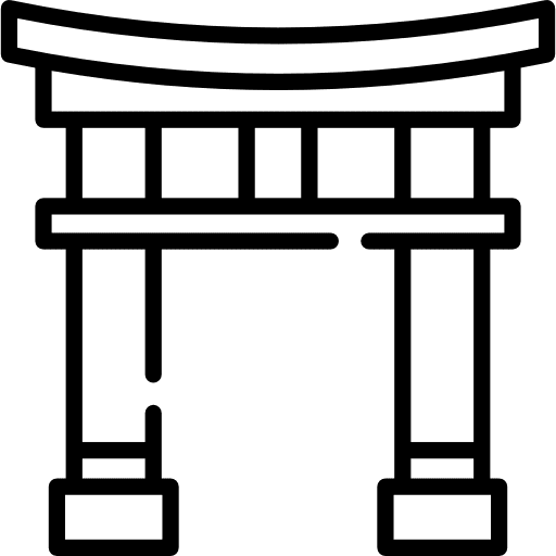 Torii gate landmark architectonic torii gate icon