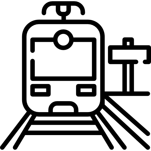 Train rails train travelling icon