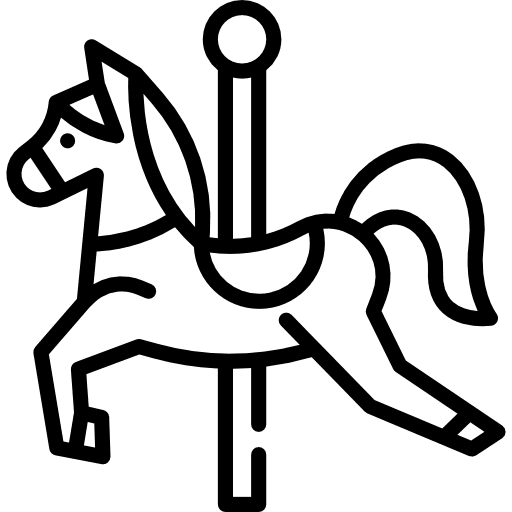 Carousel kid and baby carousel fun icon