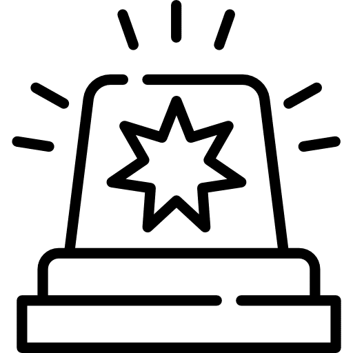 Flasher police flasher security icon