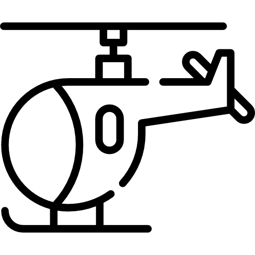 Helicopter aircraft flight transportation icon