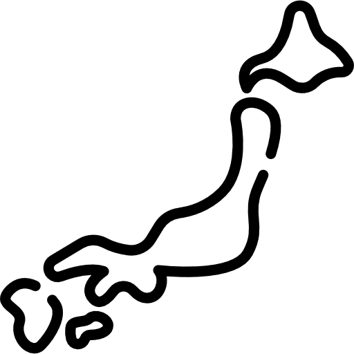 Japan japan maps and location geography icon