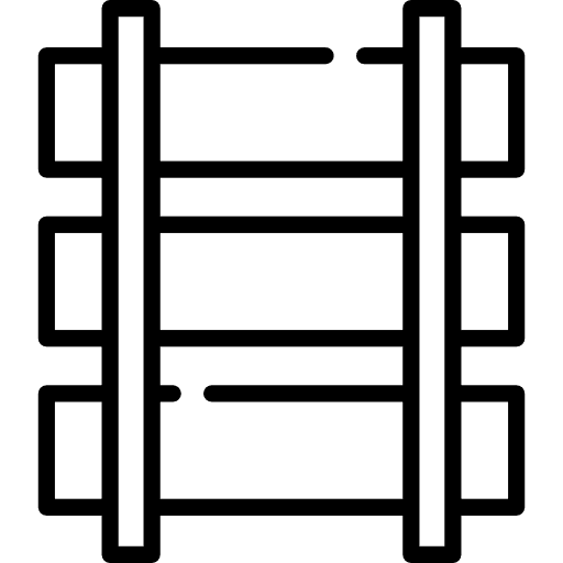 Railway rails transportation transport icon