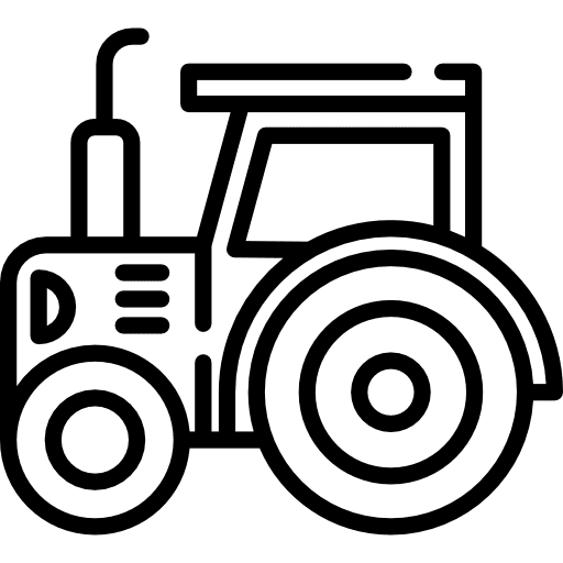 Tractor transport vehicle farming icon