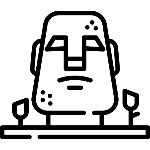 Moai monuments statue chile icon