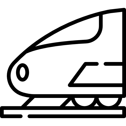 Train rails transport street icon