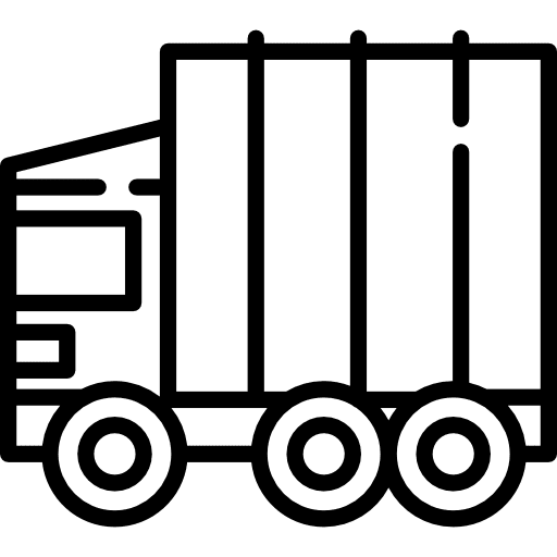 Delivery truck shipping and delivery trucking vehicle icon