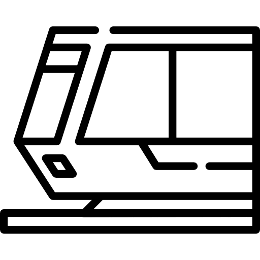 Train travel transportation street icon