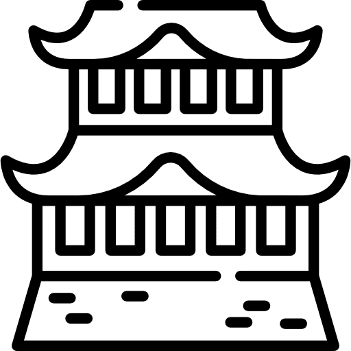 Castle fantasy folklore fortress icon