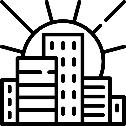 Cityscape urban architecture skyscrapers icon