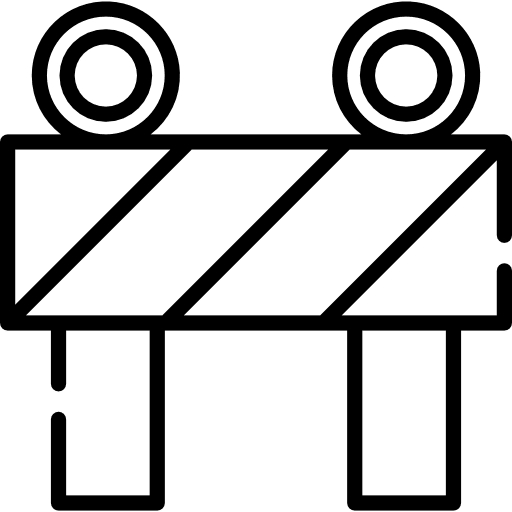 Barrier caution construction and tools obstacle icon