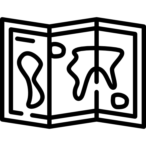 Map orientation map geography icon