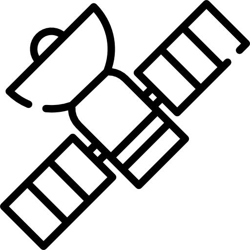 Satellite communications satellite space icon