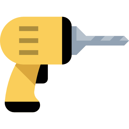 Drill tools and utensils drilling machine technology icon