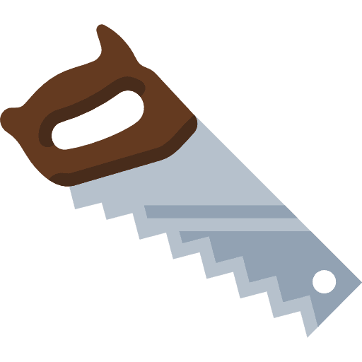 Saw construction and tools saw construction icon