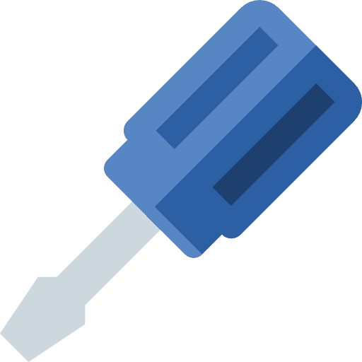 Screwdriver improvement screwdriver construction and tools icon