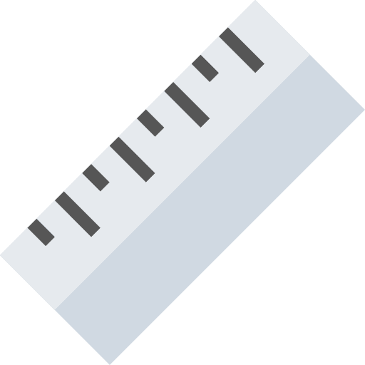 Ruler construction and tools ruler measuring tape icon