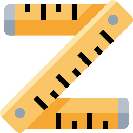 Ruler construction and tools triangle tool icon