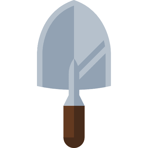Shovel holidays travel construction and tools icon