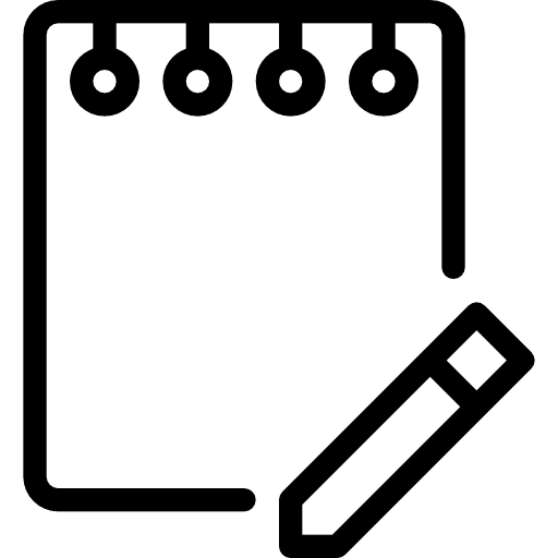 Notes notepad writing writing tool icon