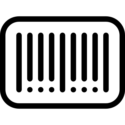 Barcode price horizontal commerce and shopping icon