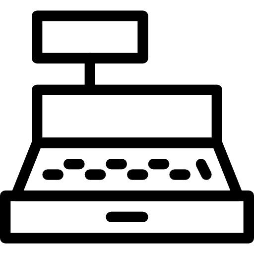 Cash register purchase cash register commerce icon