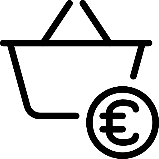 Shopping basket commerce online store supermarket icon