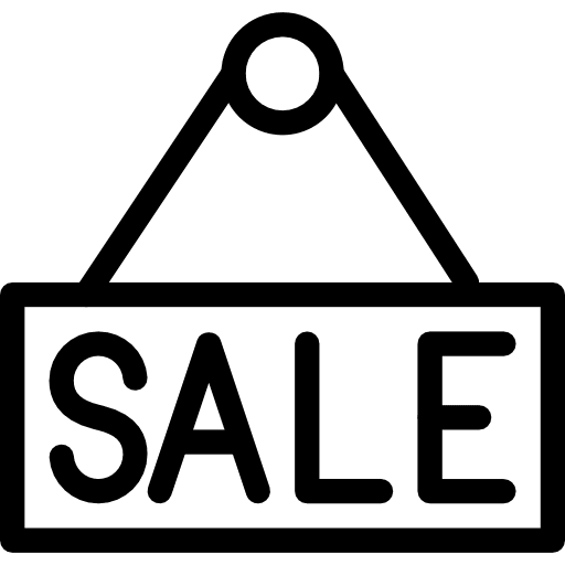 Sale shopping store sign sale icon