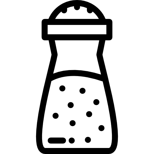 Salt condiment food shaker icon