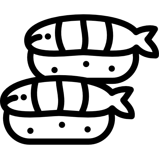 Sushi raw japanese food maki icon