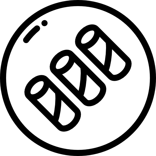 Egg rolls pasty food and restaurant food icon