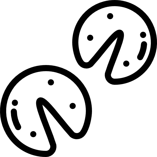 Fortune cookie food and restaurant fortune cookie chinese food icon