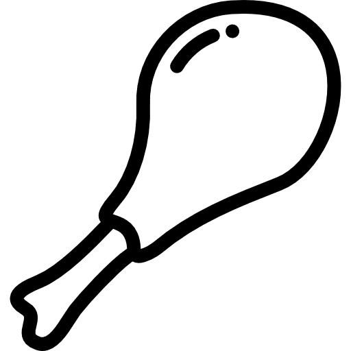 Chicken leg food and restaurant turkey food icon