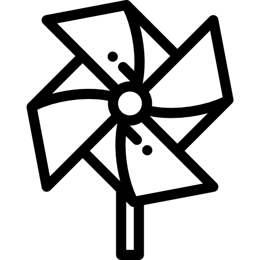 Pinwheel mill toy kid and baby icon