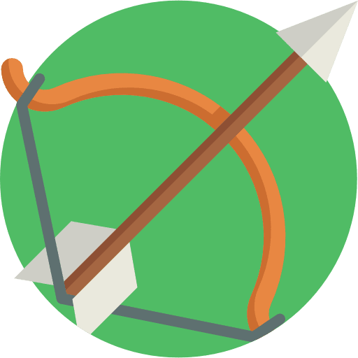 Archery arrow olympic games bow and arrow icon