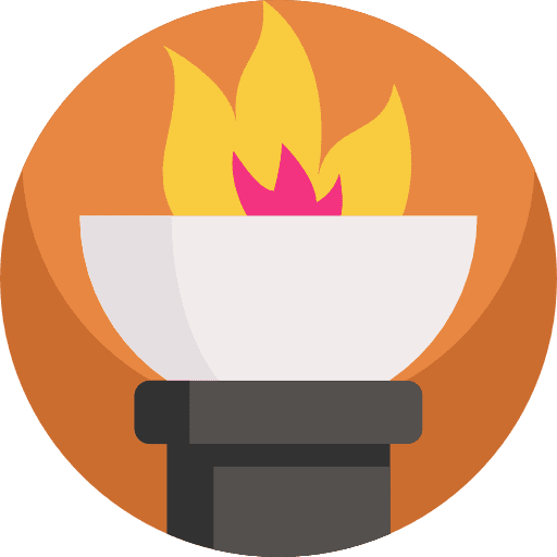 Pyre fire flame burning cultures icon
